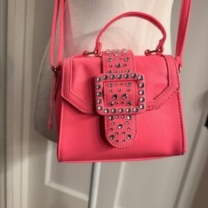 OMG‎ ACCESSORIES/Small Purse Miss GWEN Neon Pink With Rhinestones